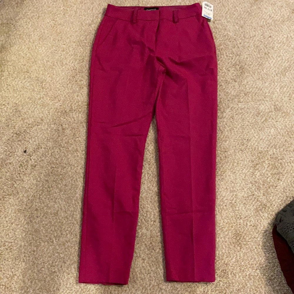 Pink (Magenta) Dress Pants Strait Leg